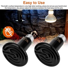 Ceramic Heat Emitter Reptile Heat Lamp Bulb NoLight Emitting Brooder Coop Heater