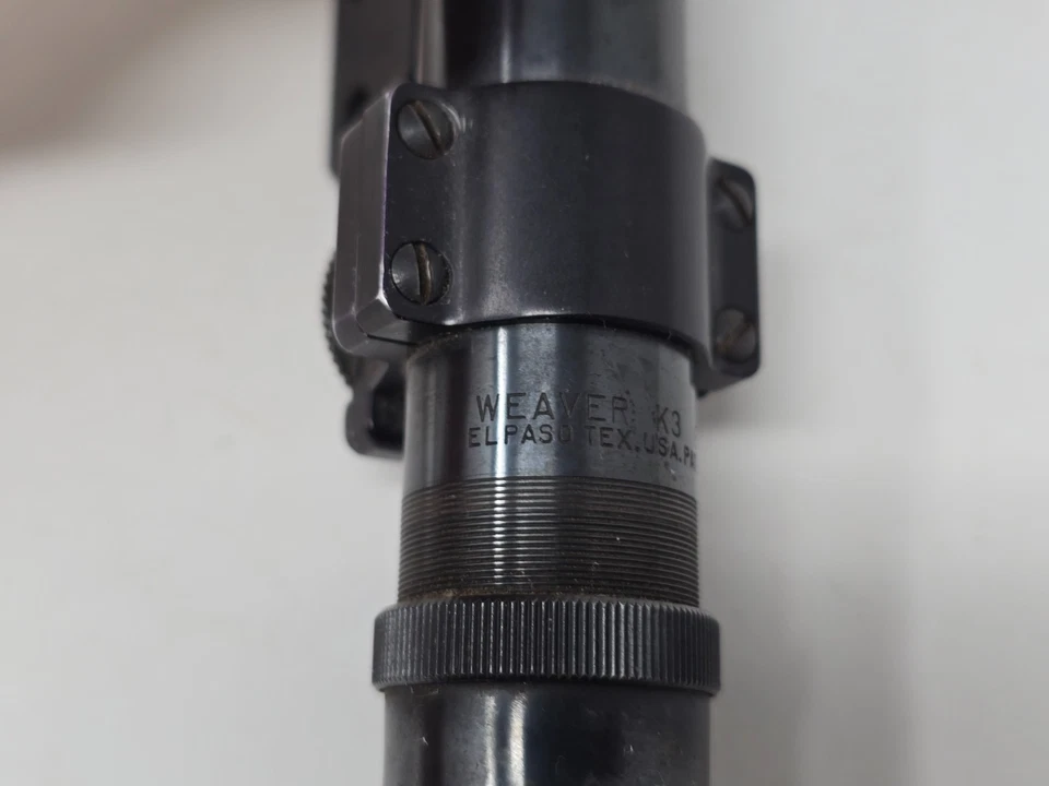 WEAVER K3 60-B 十字架固定步枪范围老式带盒和侧面安装 — 第 4/4 张图片