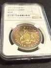 1971 $1 SP67 NGC Toned British Columbia Canada Silver Dollar - Rainbow Toning