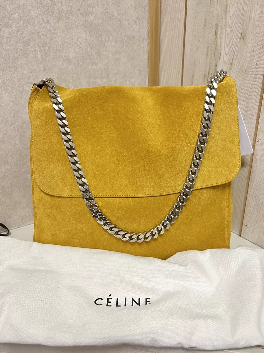 CELINE Grained Leather Strap Clutch Bag Black - Final Sale