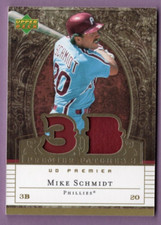 2007 UPPER DECK PREMIER PATCHES DUAL MIKE SCHMIDT GOLD#ED 36/48 GAME USED HOF