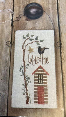 Vtg Rare Welcome Knocker Cross Stitch Bent Creek kit 2001