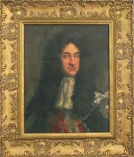 King Charles II of England framed picture,  Oleograph