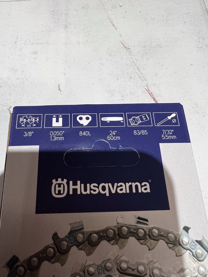 3x Husqvarna Sägekette OEM | 61 Cm (24"), 84 Glieder, 3/8 .050 | Für H80–84 Modelle