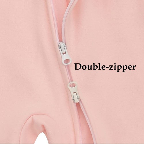Baby Footie Pajama with Mitten Cuffs Double Zipper Infant Cotton clothes Slee... - Picture 6 of 8