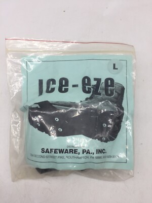 ICE-EZE Ice Snow Anti Slip Spikes Grips Grippers Crampons Cleats Claws Hike Sz L
