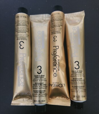 Loreal Superior Preference 3 hair conditioner 4 tubes