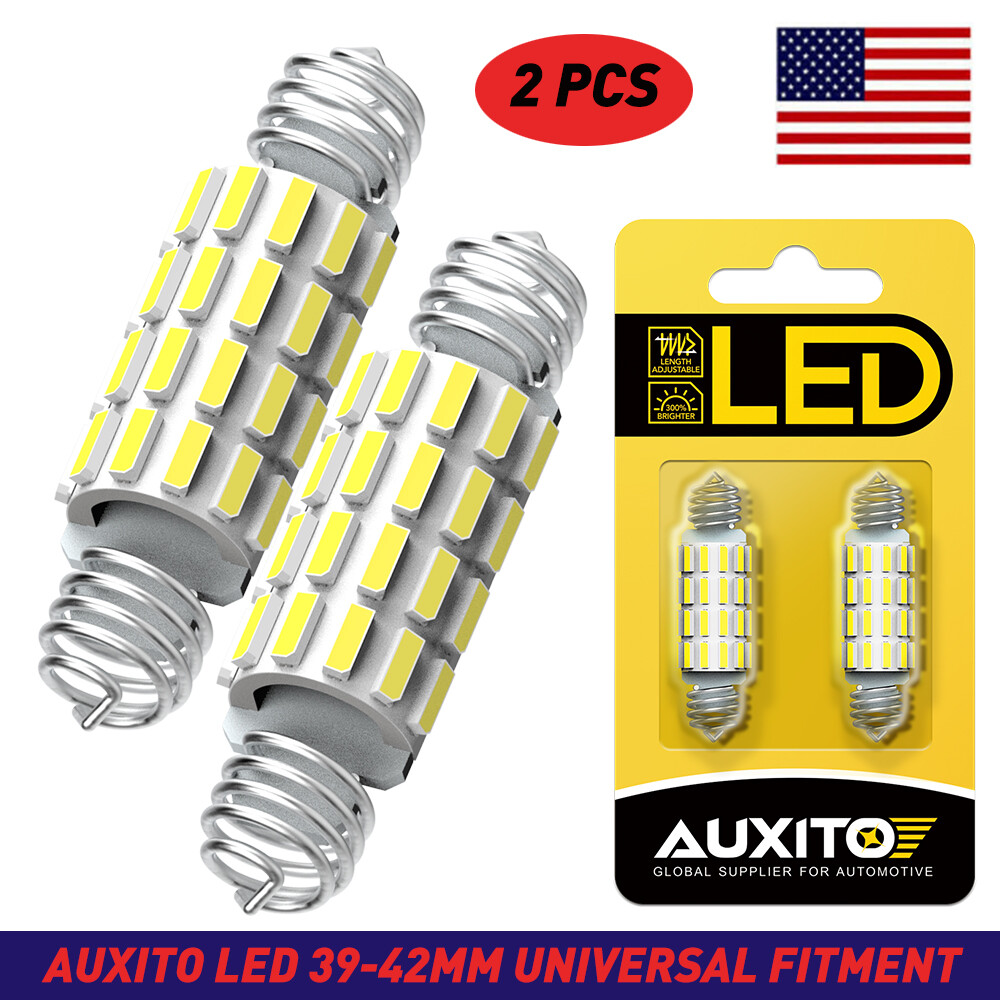 2X 42MM 211-2 212-2 578 LED Interior Map Light Bulb 6500K for Chevrolet Chrysler