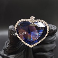 Valentine Gift For Your Special One Heart Pendant Lab Created Diamond 925 Silver