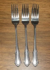 Ekco Eterna Stainless Japan Old Heritage 3 Dinner Forks Glossy 7.5”