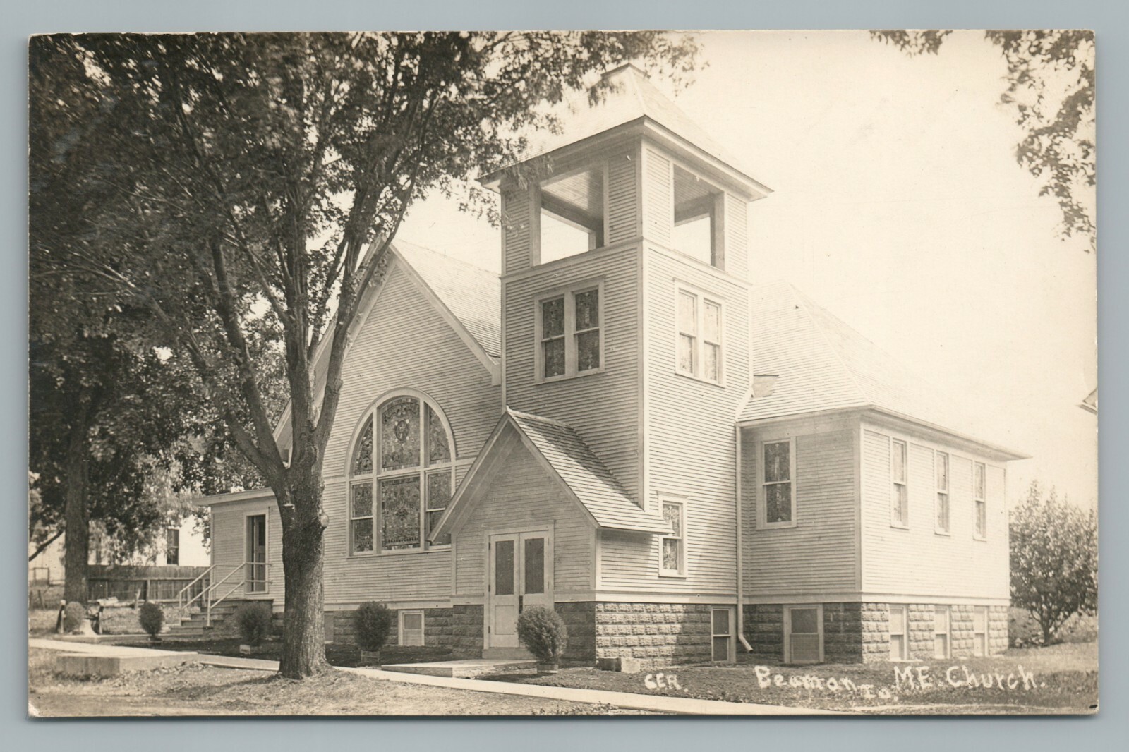 Methodist Episcopal Church BEAMAN Iowa RPPC Grundy County Antique Photo