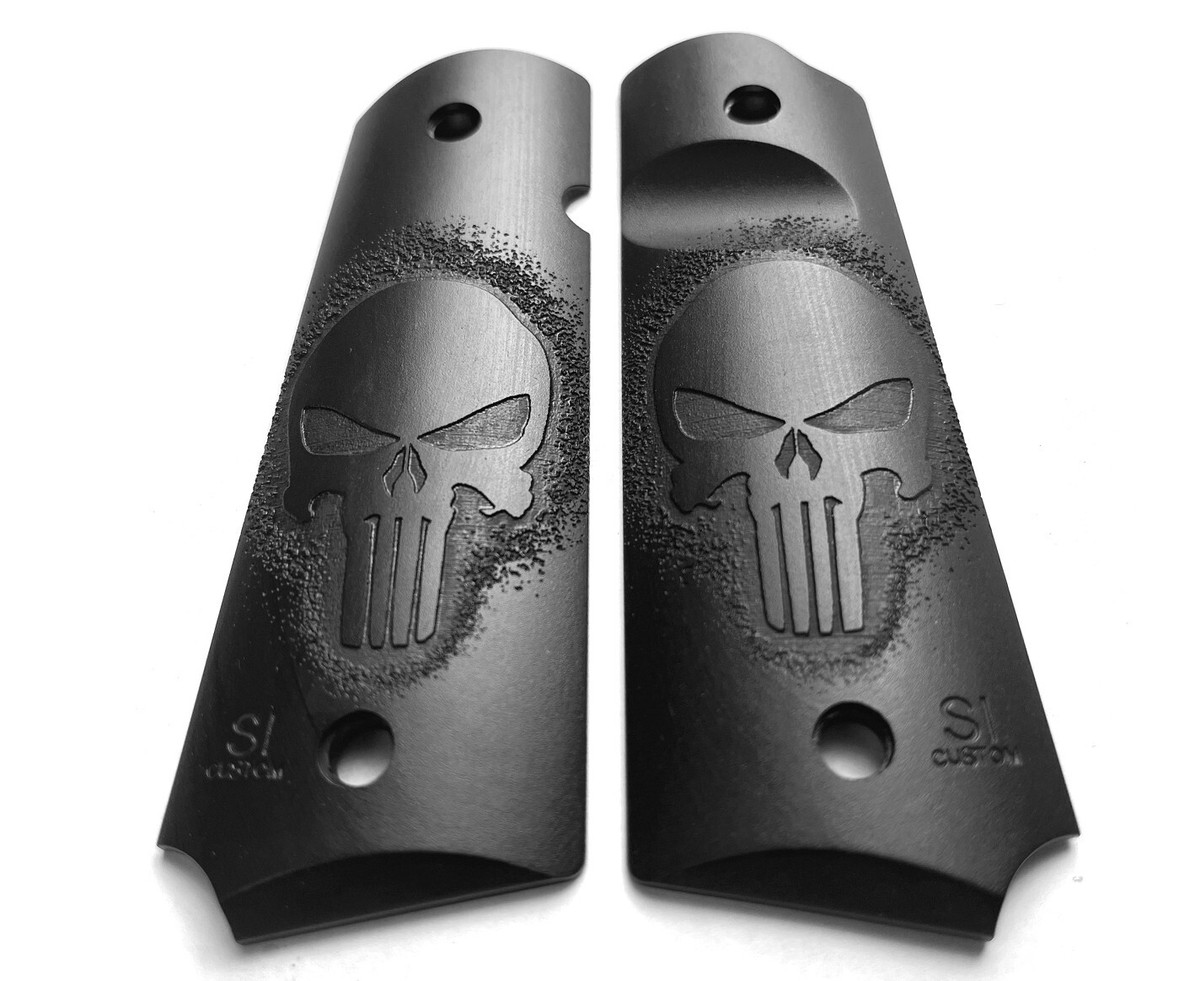 1911 Grips Engraved Textured Punisher | eBay