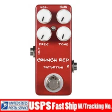 MOSKY Crunch Red Distortion Overdrive Effect Pedal True Bypass with 1/4" Jack