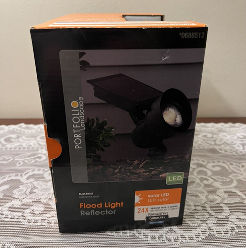 Portfolio 30-Lumen Black Solar LED Flood Light # 0688512 RECHARGED BY THE SUN - Picture 5 of 7