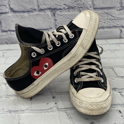 Converse Comme des Garçons 'CDG' Play x Chuck 70 Low Black Red W 7 M 5 Limited