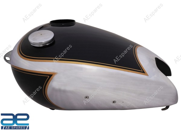 FüR BSA B31 Chrom Und Schwarz Lackierter Kraftstofftank Mit TachometergehäUse-image