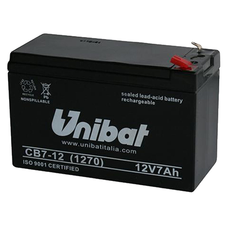 Unibat 1481224 Batteria Ermetica 12V 7Ah 151mm x 65mm x 99mm