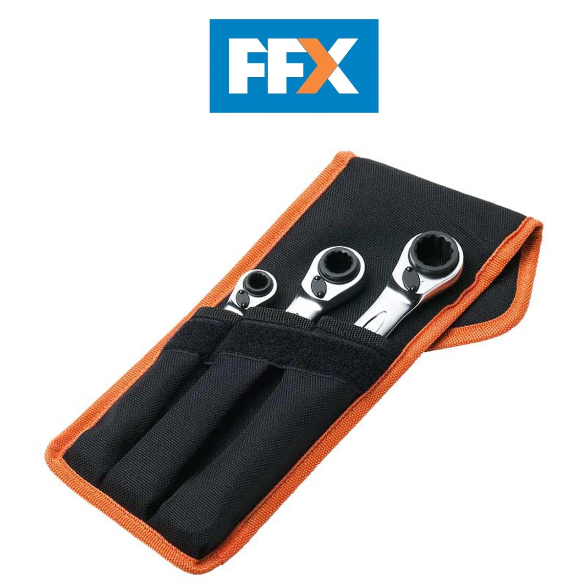 Bahco S4RM3T Reversible Ratchet Spanner Set 8mm 19mm 12 Size 3pc Set