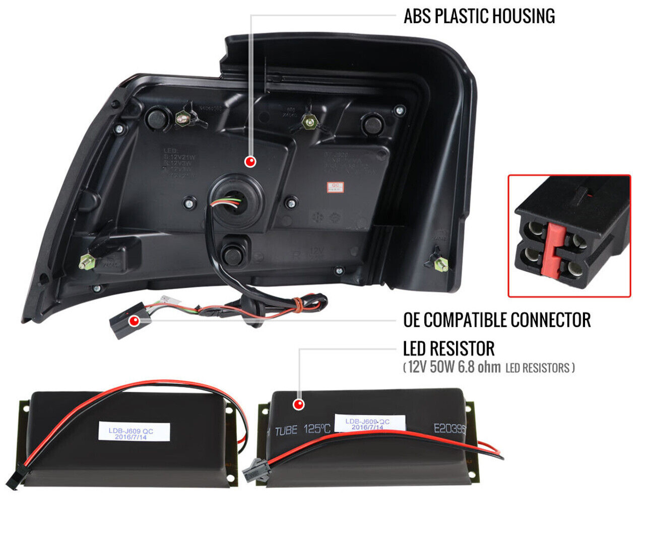 Ford GT 1999-2004 Tail light Red