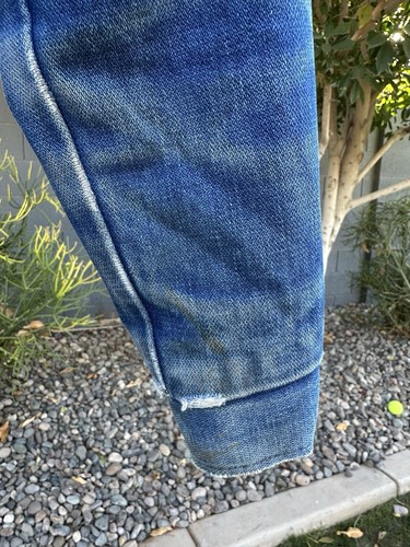 VINTAGE Wrangler Rainbow Tag Kid Denim Trucker Sherpa Chore Barn Jean Jacket 12 - Picture 10 of 24