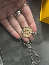 collana FENDI Medaglia ID FF METALLO/ORO CHIATO