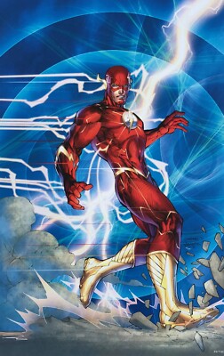 JIM LEE rare THE FLASH fine art print COVER Portfolio Plate 12 x