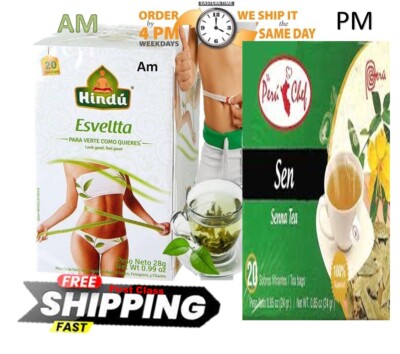 SKINNY DETOX TEA AM&PM TEA DETOX YOUR BELLY BOOST METABOLISM BURN FAT 14 DAY 45T