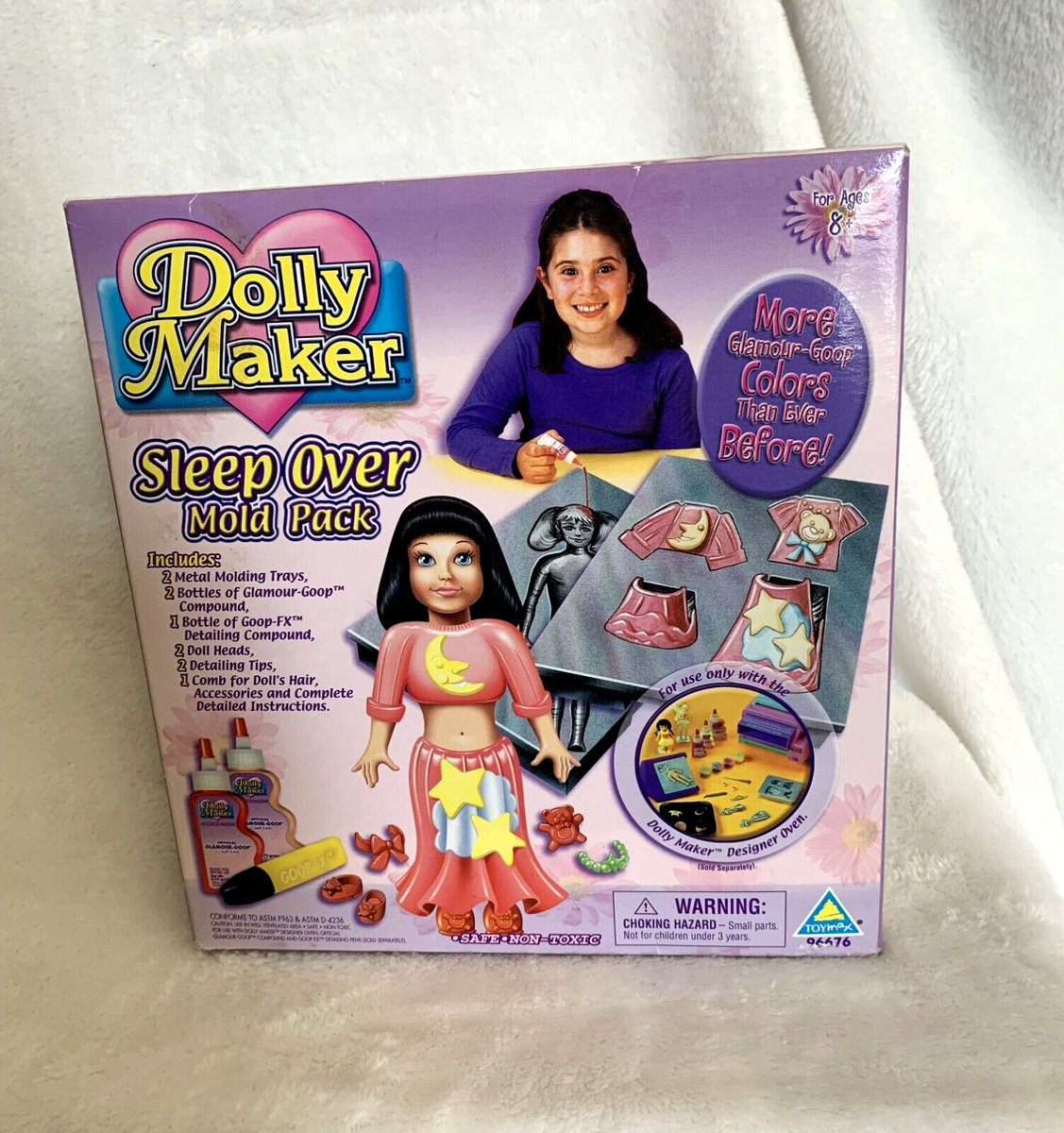 New VTG 2001 Toy Max Dolly Maker Sleep Over Mold Pack & Goop *READ