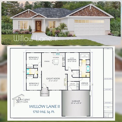 Willow Lane II House Plan 1710 Heated Square Feet