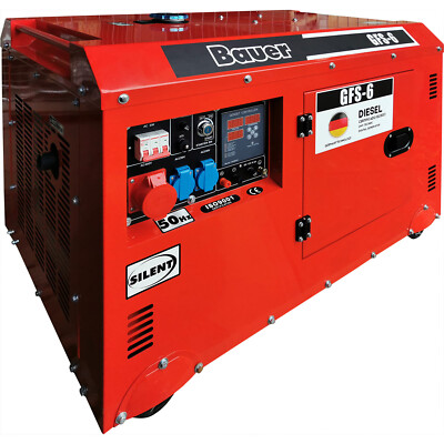 Bauer GFS-6 ATS 6 kW Diesel Notstromgenerator Notstromaggregat Stomgenerator NEU