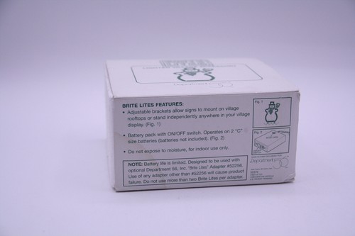 Dept 56 BRITE LITES SNOWMAN Lighted Village Accessory 5237-0 Tested Boxed - Picture 3 of 9