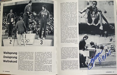 Bob Beamon signiert Buch Olympia México 1968 Autogramm Unterschrift Signed Orig.