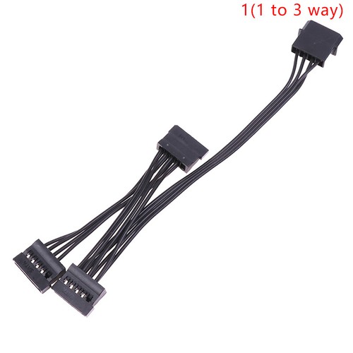 4Pin 1 Male To 3/4/5/6 Female Splitter SATA Power Extension Hard Drive Cable - Afbeelding 13 van 16