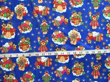 1 yd 100% Cotton Fabric "Beary Angelic" by Jelly Bean Junction by MM Fab Inc