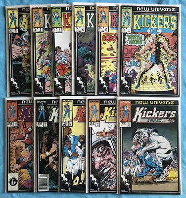 KICKERS INC. (1986) #1-12 (Missing #12) Incomplete Set VF+  New Universe MARVEL
