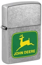 Zippo 46764, John Deere Design, Street Chrome Lighter, NEW