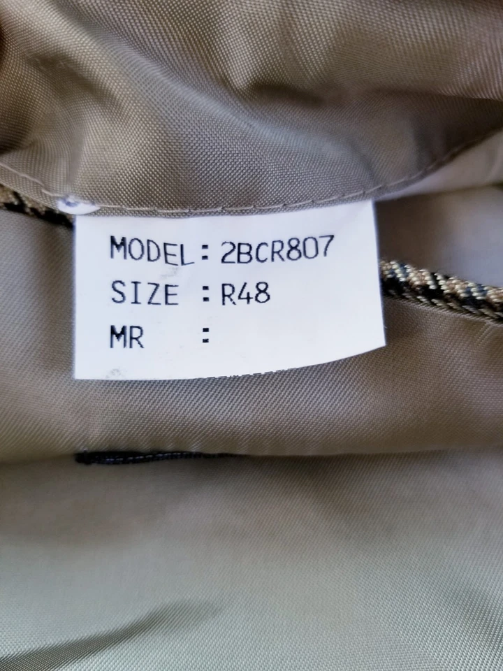 48R 48S brown Blue black check 4-SEASON wool tweed jacket Blazer Sport Coat - Image 4 of 4