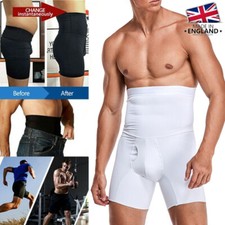Men Compression High Waist Boxer Shorts Tummy Slim Body Shaper Girdle Underwears