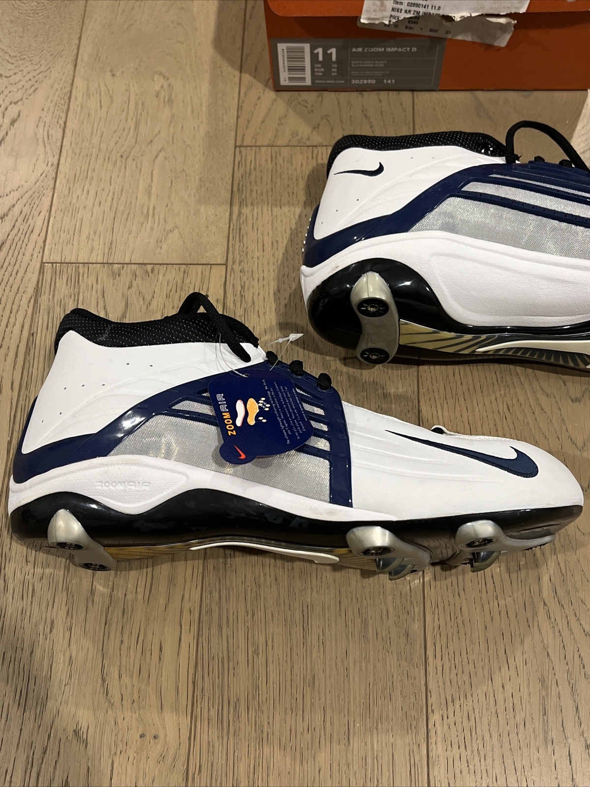 Nike Air Zoom Impact D Football Lacrosse ScrewIn Cleats, Size 11, New