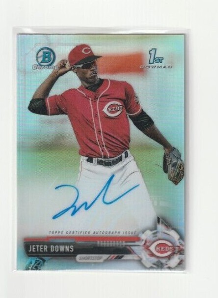 Jeter Downs 1st 2017 Bowman Chrome Draft Refractor Auto 093/499 Boston Red Sox