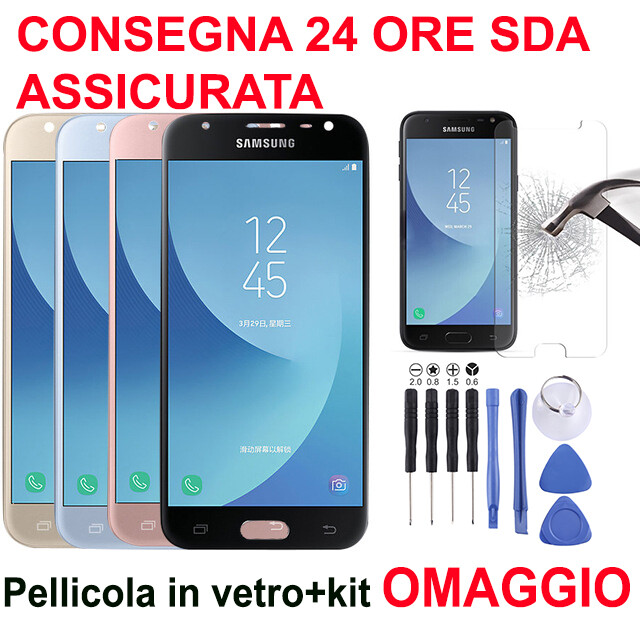 DISPLAY LCD+TOUCH SCREEN ORIGINALE J330 J3 2017 SM-J330FN O blu oro nero