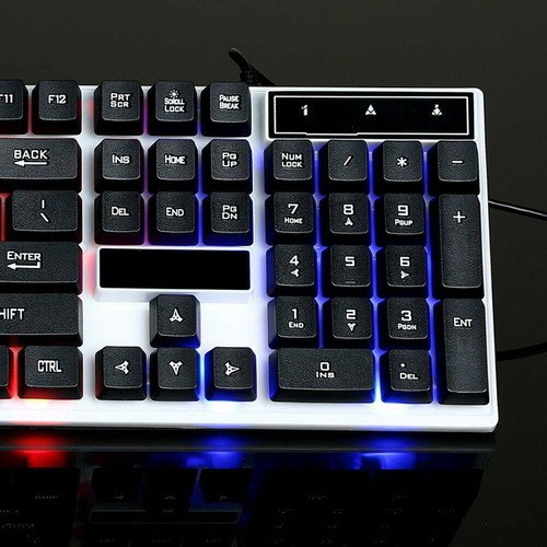 Rainbow LED Gaming Keyboard and Mouse Set Multi-Colored Backlight Mouse - Bild 6 von 11