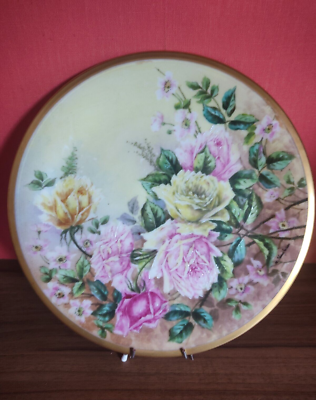 Broche Ancienne Limoges Porcelaine Bouquet Fleurs – Occasion Bon État – Multicolore – Collection