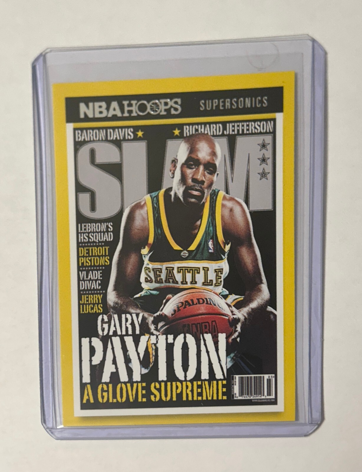 2021-22 Panini NBA Hoops Gary Payton Slam Insert Card#67 Supersonics SP