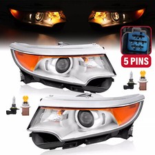 For Ford Edge 11-14 Driver Passenger Side Projector Headlight 5 Plug #BT4Z13008B