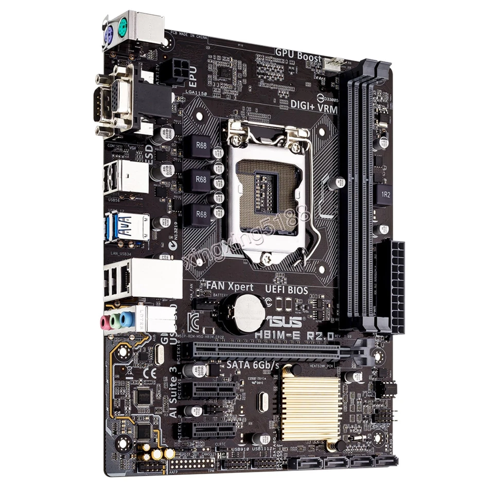 For ASUS H81M-E R2.0 Intel Socket LGA 1150 uATX PC Motherboard DDR3 Mainboard - Image 2 of 4