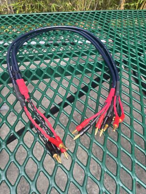 DH Labs Silver Sonic T-14 3.3 FT Stereo Pair Speaker Cable bi-wire BANANA PLUG