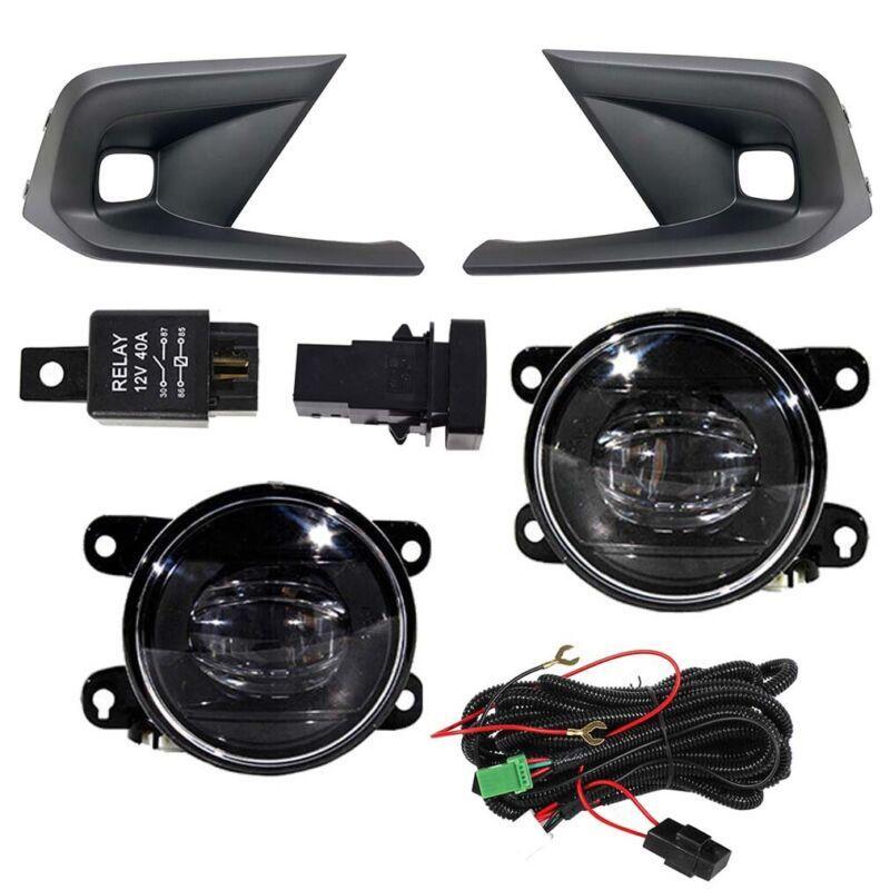 Set Front Bumper Fog Lamps Lights Grille Cover Wire Fits For Honda Civic 2022