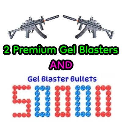 PREMIUM BUNDLE PACK GelBlaster MP5K Black Automatic Rifle AND 50k ammo for free!
