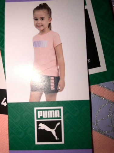 Puma girls' 4-piece Set Sizes XXS(3/4) XS(5/6) Lavender and Pink Black and Gray - Picture 8 of 36